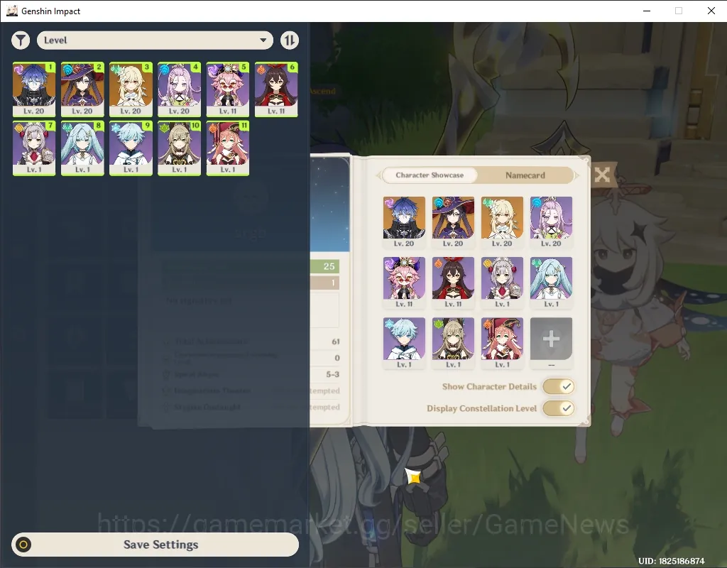 Genshin Impact Accounts Starter ASIA|AR 25|1 Limited + 2(*5 Weapon)|Flins+Signature|Standard Char Mona|Low Main Quest 1
