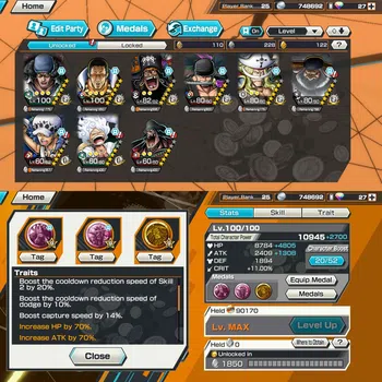 One Piece Bounty Rush Mid-Tier Cheap ➤ 9ex 2max kizaru skin | Medal kaiking 70%70 image 1