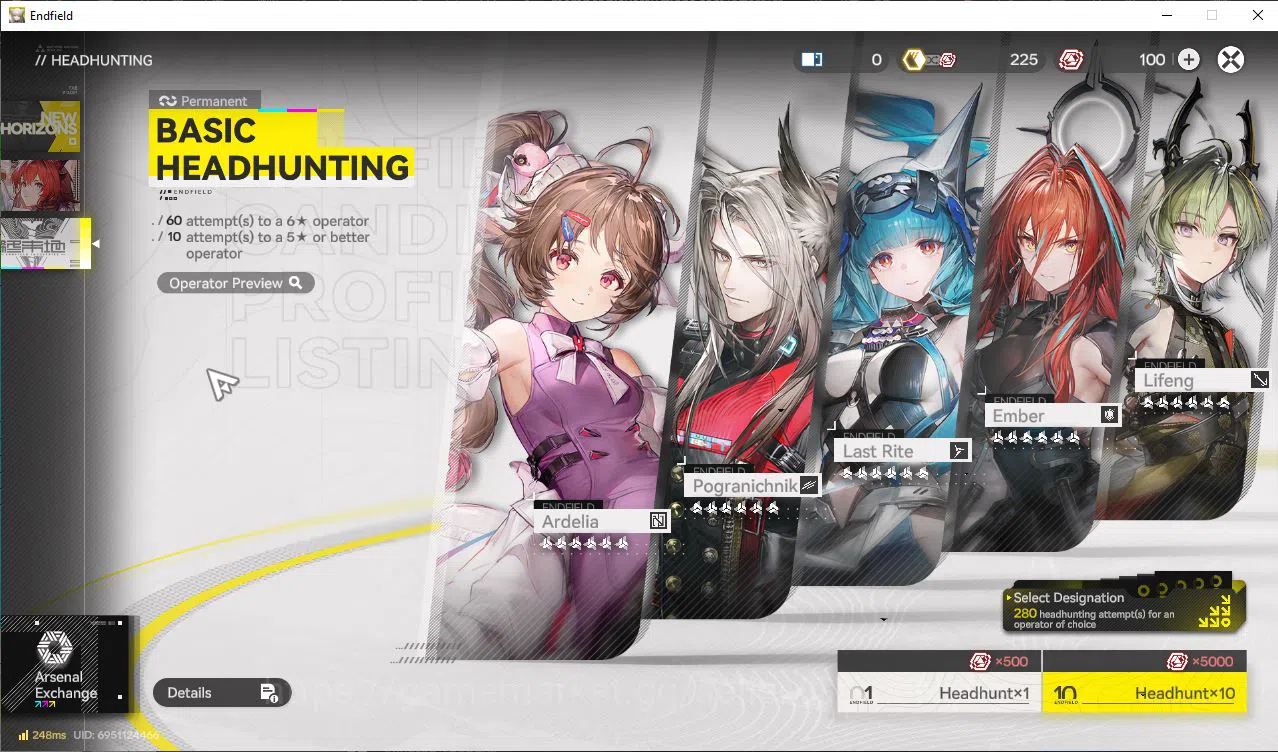 Arknights: Endfield Accounts NA/EU Lv2|2SSR(Ardelia,Last Rite)+6SR Operators|2 13