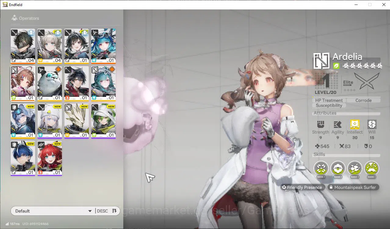 Arknights: Endfield Accounts NA/EU Lv2|2SSR(Ardelia,Last Rite)+6SR Operators|2 2