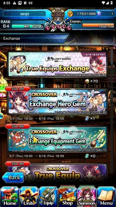 Grand Summoners Accounts Global|Rank 64|13 Ascend+3 TW|[Okarun,Emiya,2x Acc image 8