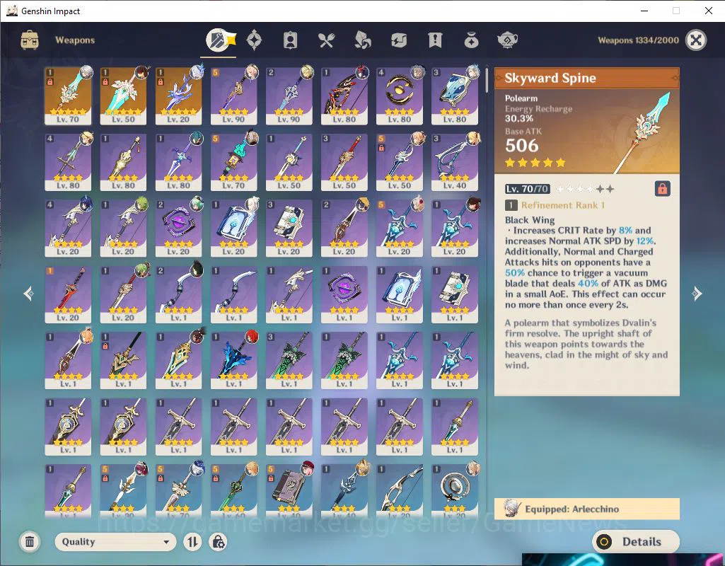 Genshin Impact Accounts ASIA|AR57|6Limited+3(*5WEP)|SkrikC1+sign,Escoffier image 6