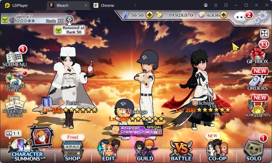 Bleach: Brave Souls Accounts Starter Global |19M BP+6K Orb|Fresh Story|IchigoDT,Retsu Christmas24,Byakuya TYBW24,Rangiku 1