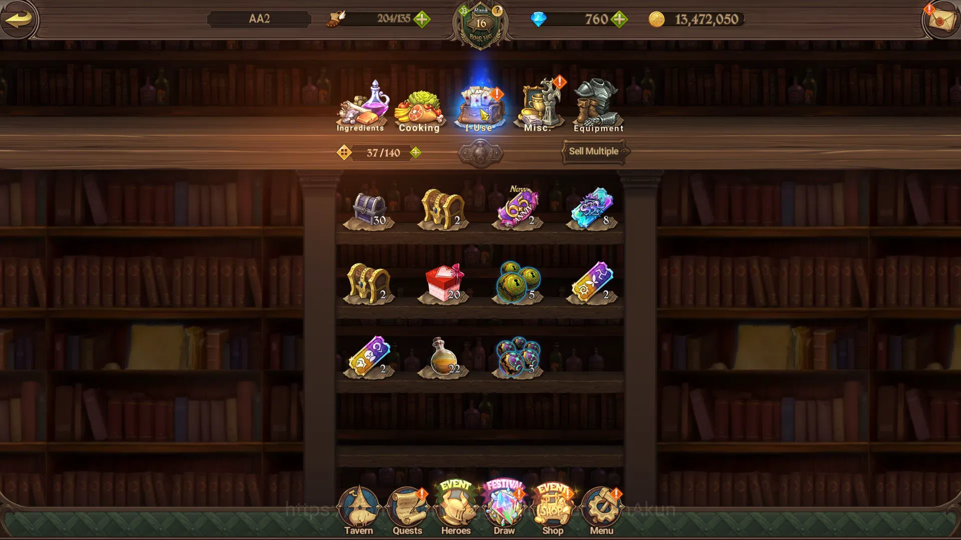 The Seven Deadly Sins: Grand Cross Accounts Asia|Starter|CH 1|836K CC|760 Gems|2 UR|Demon King image 10