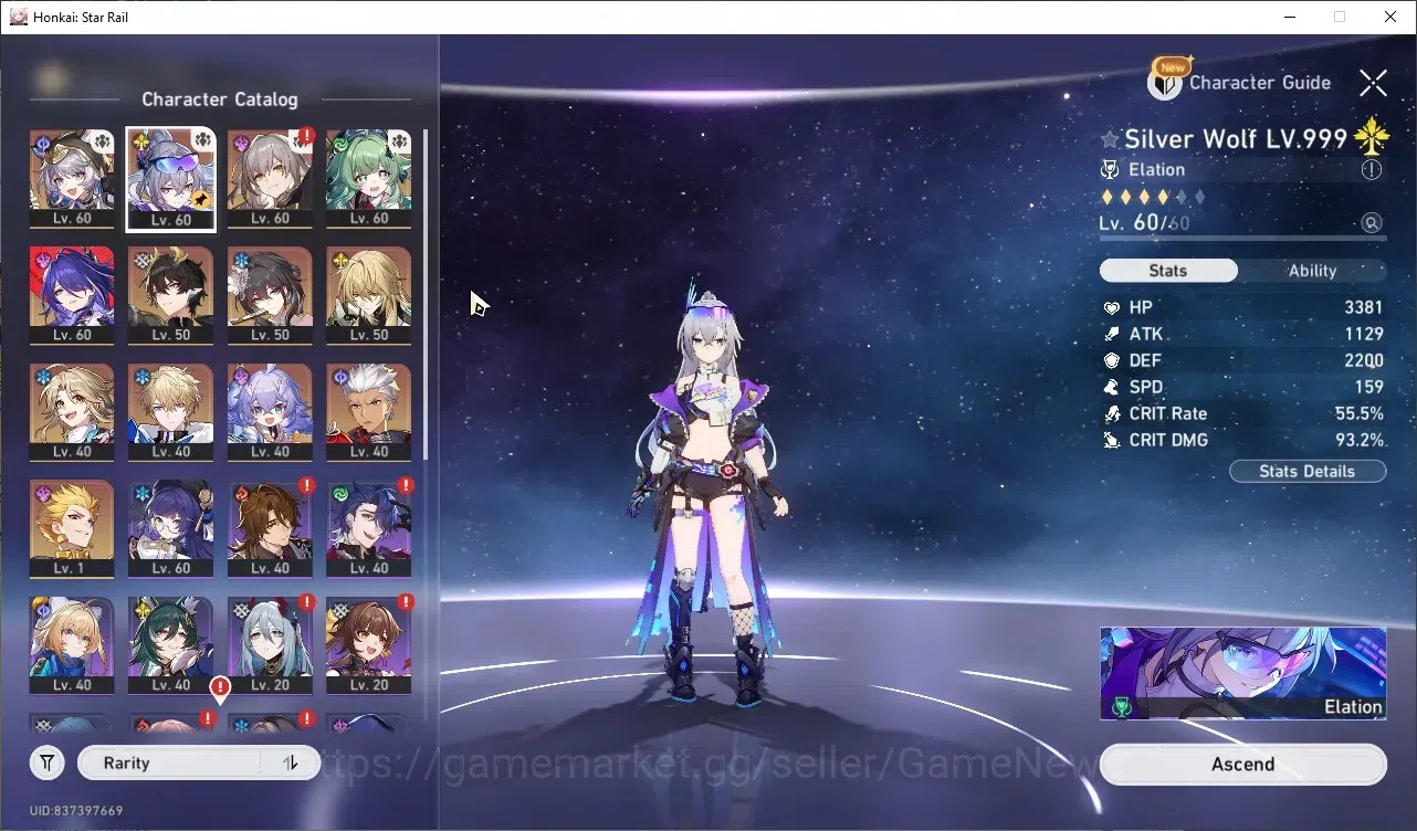 Honkai Star Rail Accounts Others ASIA|TL 52|9 Limited|(SWS999)+Sign Acheron E1,Chiper,Huohuo,Archer,Gilgamesh,Luocha,R 1