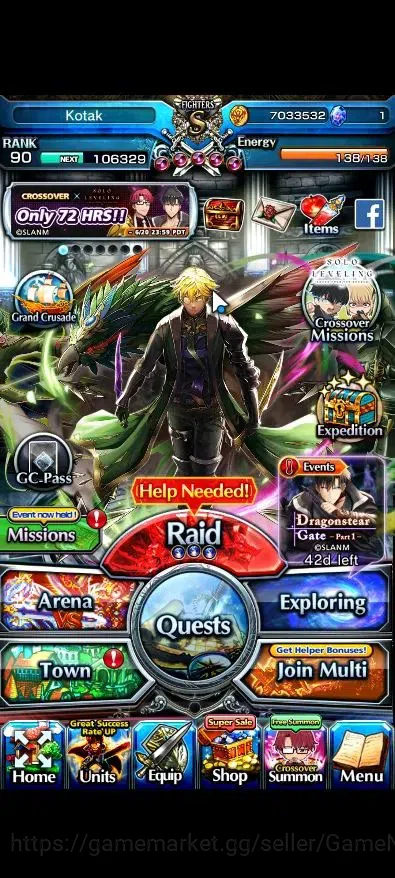 Grand Summoners Accounts Global|Rank 90|15 Ascend 6 TW|(Fen,Sanageyama,Ubel image 1