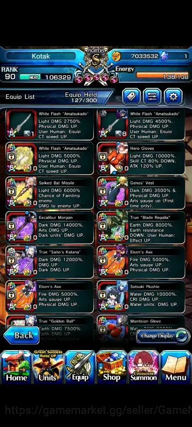 Grand Summoners Accounts Global|Rank 90|15 Ascend 6 TW|(Fen,Sanageyama,Ubel image 11