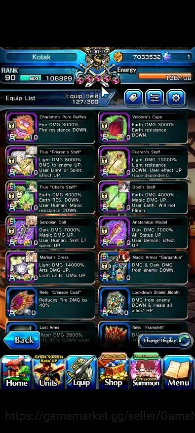 Grand Summoners Accounts Global|Rank 90|15 Ascend 6 TW|(Fen,Sanageyama,Ubel image 13