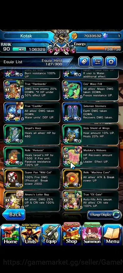 Grand Summoners Accounts Global|Rank 90|15 Ascend 6 TW|(Fen,Sanageyama,Ubel image 14