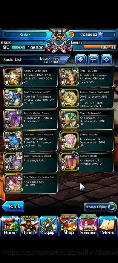 Grand Summoners Accounts Global|Rank 90|15 Ascend 6 TW|(Fen,Sanageyama,Ubel image 15