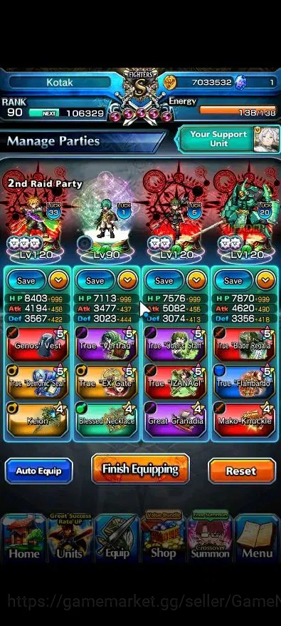 Grand Summoners Accounts Global|Rank 90|15 Ascend 6 TW|(Fen,Sanageyama,Ubel image 3