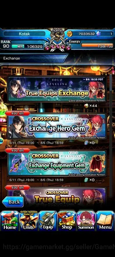 Grand Summoners Accounts Global|Rank 90|15 Ascend 6 TW|(Fen,Sanageyama,Ubel image 8