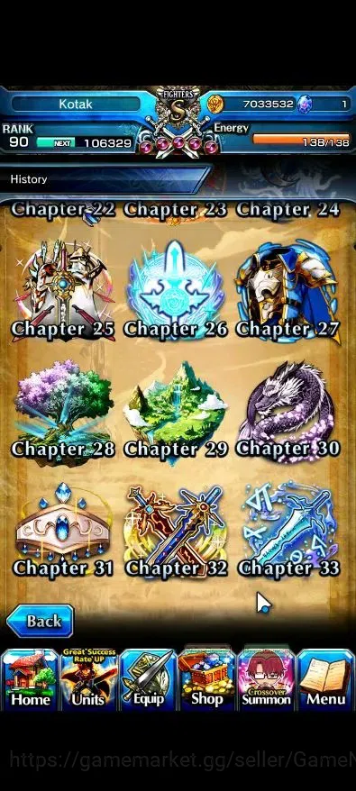 Grand Summoners Accounts Global|Rank 90|15 Ascend 6 TW|(Fen,Sanageyama,Ubel image 9