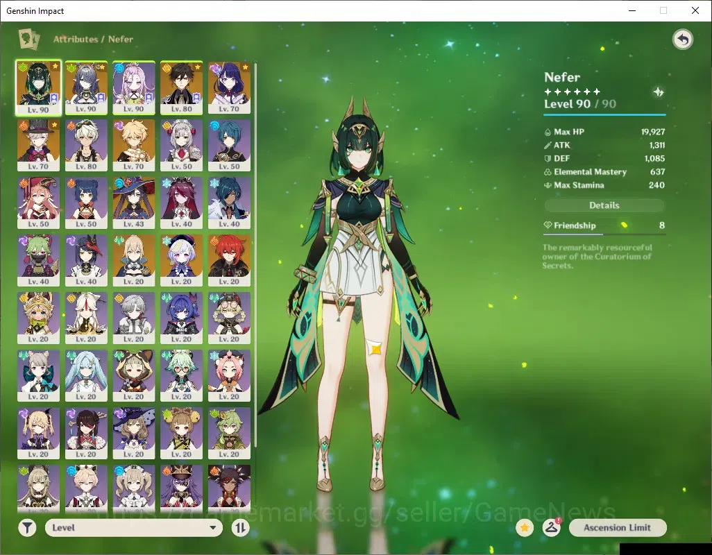 Genshin Impact Accounts ASIA|AR 55|718 Primogem|5 Limited + 1 (*5Weapon)|N image 3