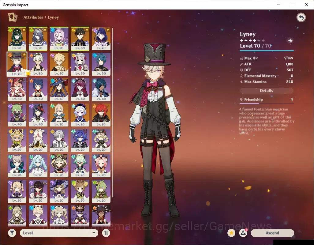 Genshin Impact Accounts ASIA|AR 55|718 Primogem|5 Limited + 1 (*5Weapon)|N image 7