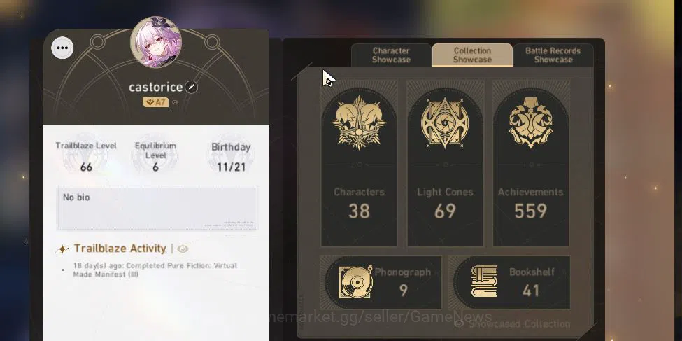 Honkai Star Rail Accounts Asia|TL 66|10 Limited|Saber+Sign,Castorice,Hyacine image 2