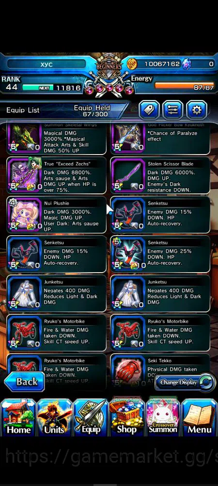 Grand Summoners Accounts Starter Global|Rank 44|9 Ascend|InumutaTW,Summer Miyu,Chloe,S 10