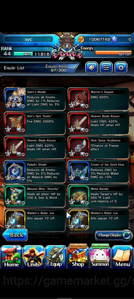 Grand Summoners Accounts Starter Global|Rank 44|9 Ascend|InumutaTW,Summer Miyu,Chloe,S 6