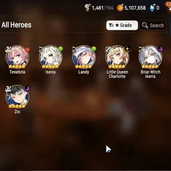 Epic Seven Accounts Starter GLOBAL|Unverif|NEW ERA 3ML(Zio,LQC,BW Iseria)+Landy,Tenebria,Iseria|PoH+Bless ON|Theater