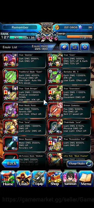 Grand Summoners Accounts Global|Rank 127|1 Sp Art+25 Ascend|[Emiya,Sayaka,M image 15