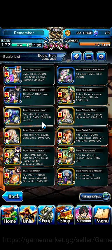 Grand Summoners Accounts Global|Rank 127|1 Sp Art+25 Ascend|[Emiya,Sayaka,M image 17