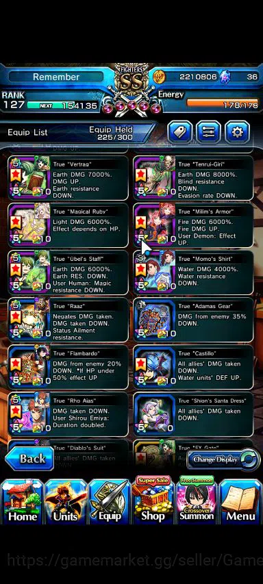 Grand Summoners Accounts Global|Rank 127|1 Sp Art+25 Ascend|[Emiya,Sayaka,M image 18