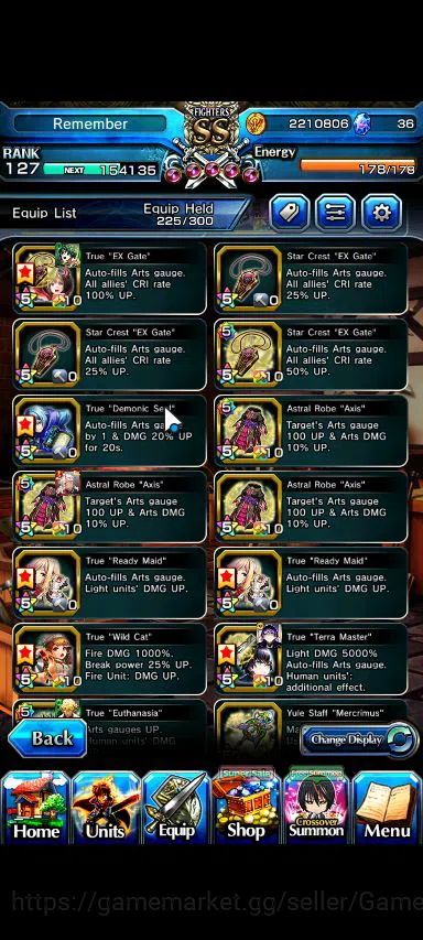 Grand Summoners Accounts Global|Rank 127|1 Sp Art+25 Ascend|[Emiya,Sayaka,M image 7
