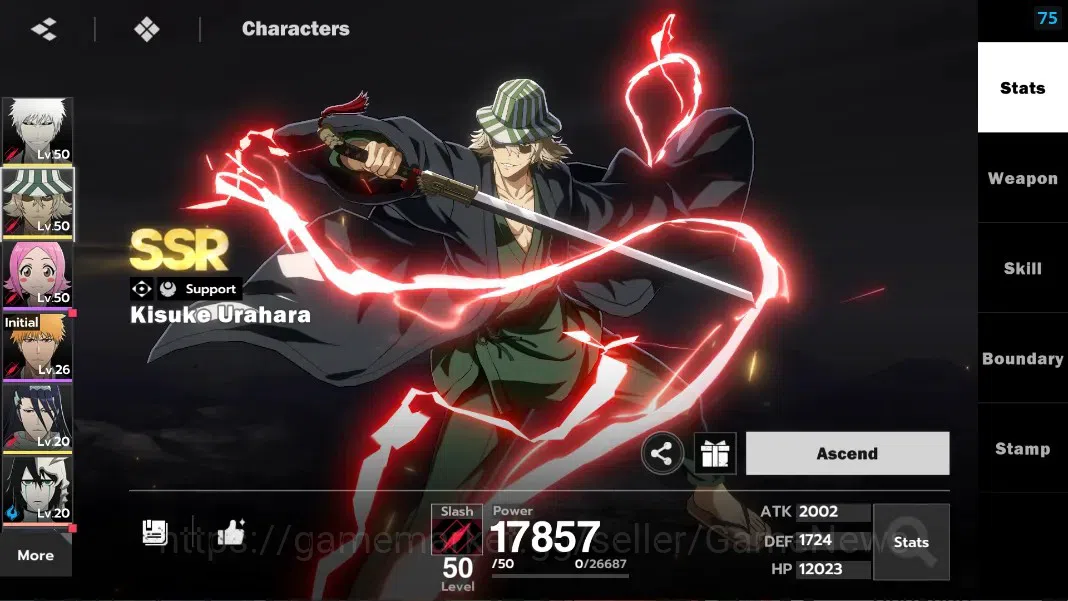 BLEACH: Soul Resonance Accounts NuverseSEA|LV 31|4 SSR IchigoIH B1+Stamp,Urahara,B image 7