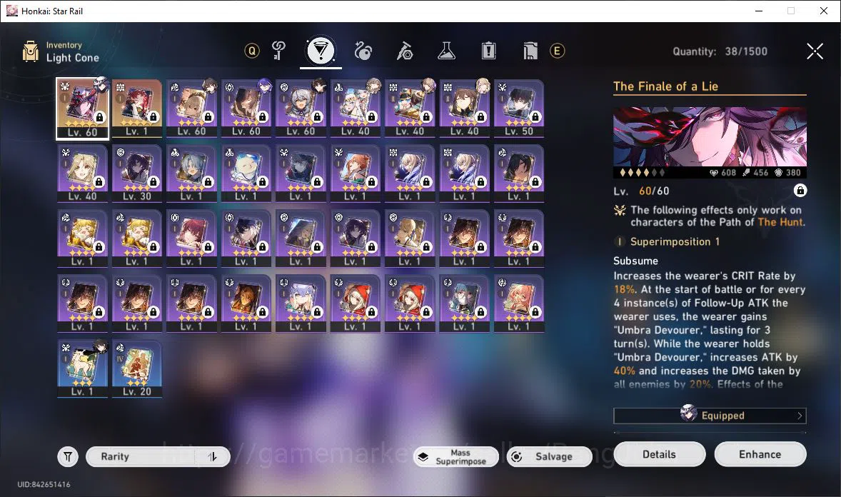 Honkai Star Rail Accounts [ASIA] TL 43 | 7 Limit | Acheron | Dan Heng | Ashv image 9