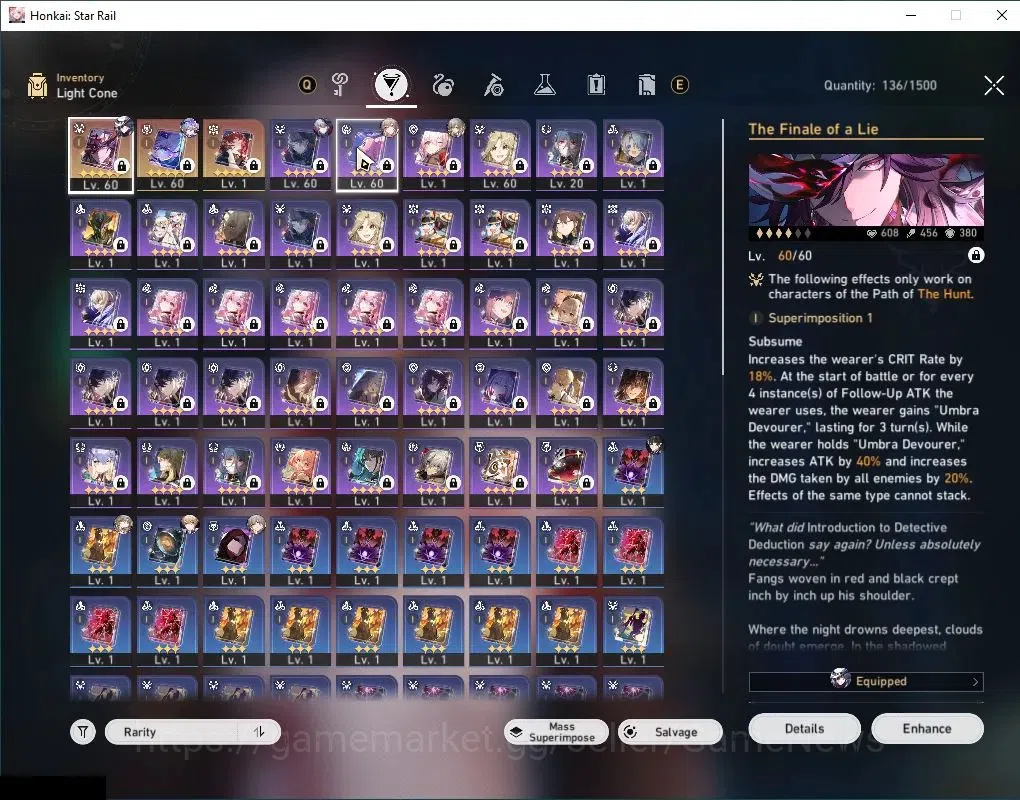Honkai Star Rail Accounts Asia|TL 50|4 Limited|SW 999+Sign,Ashveil+Sign,Robi image 5