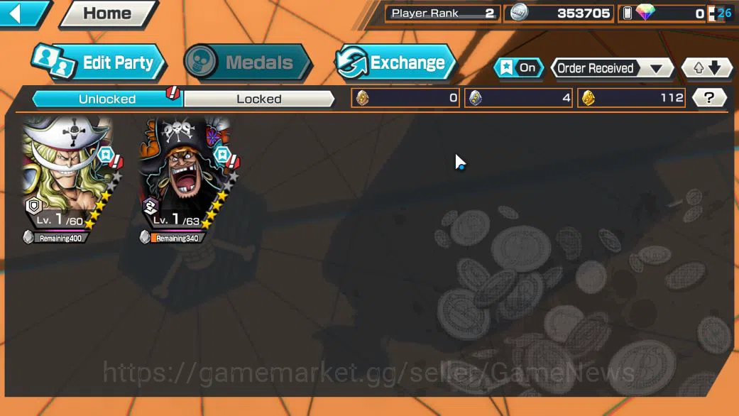 One Piece Bounty Rush Accounts Global|2 EX|Great Pirate Edward Newgate,TFE Marsha image 3
