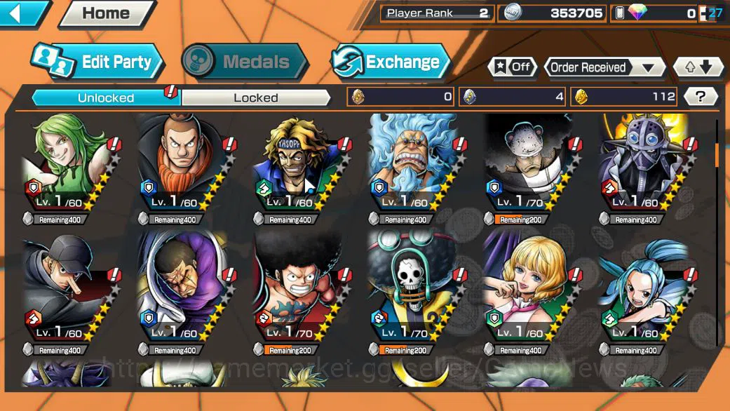 One Piece Bounty Rush Accounts Global|2 EX|Great Pirate Edward Newgate,TFE Marsha image 5