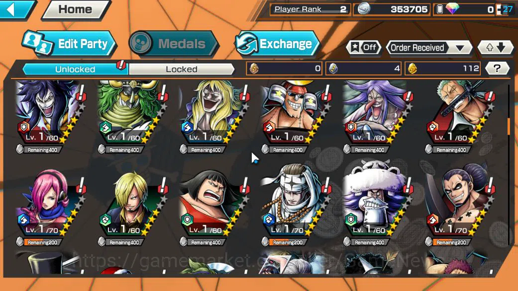 One Piece Bounty Rush Accounts Global|2 EX|Great Pirate Edward Newgate,TFE Marsha image 6