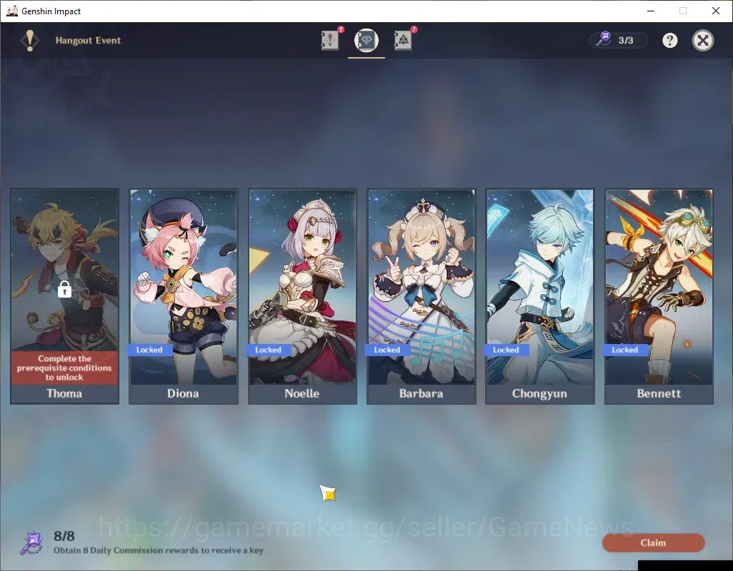 Genshin Impact Accounts ASIA | AR 36 | BD Unset | 2 Limited + 4 (*5Standar image 15