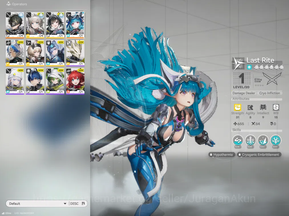 Arknights: Endfield Accounts Asia LVL 2 | Fresh Starter + 1 Meta SSR (Last Rite) + 5 SR Character |Skip Tutorial| GrypLink 2