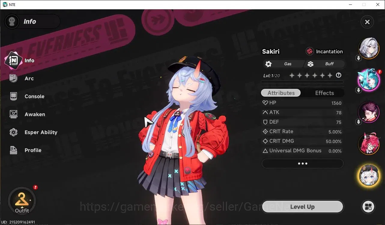 Neverness to Everness Accounts Global SEA |HL 3| 2 SSR Nanally, Sakiri +1 S-Class image 2
