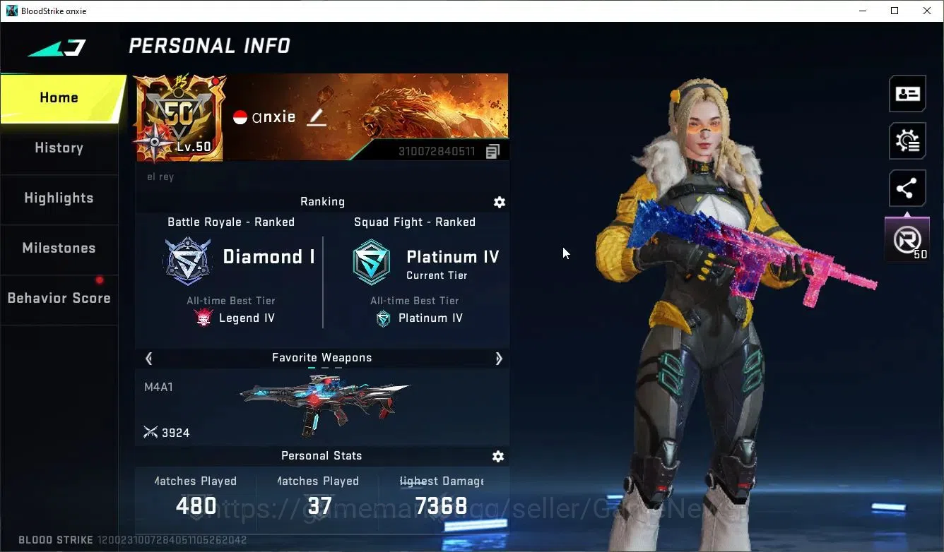 Blood Strike Accounts ASIA|ETERNAL DeAgle-Scorpion+Collab TR Jack-Hanaga image 2