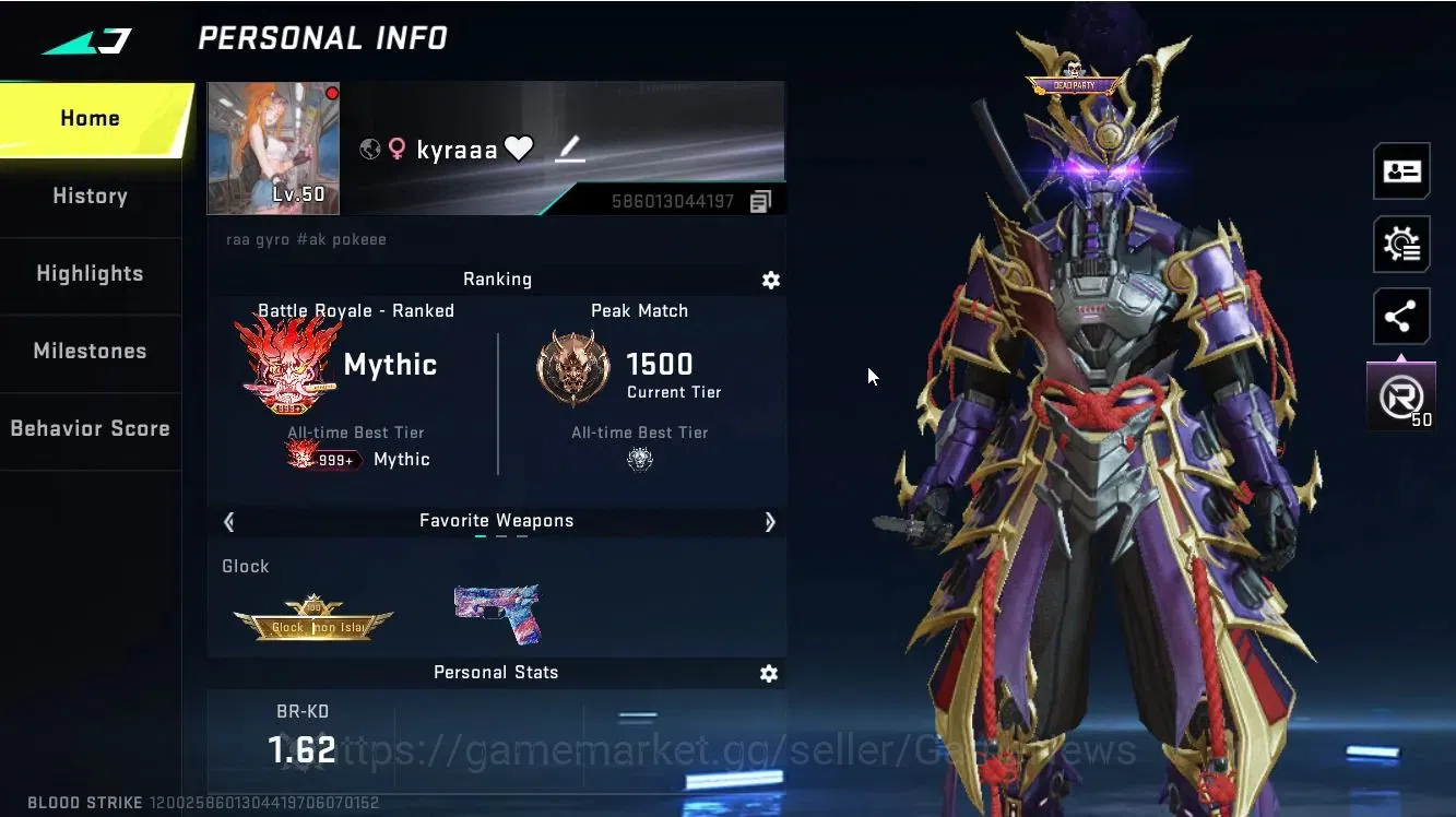 Blood Strike Accounts ASIA|ETERNAL[ZERO-Odashadow,DEagle]|ULTRA [Sedan-O image 3