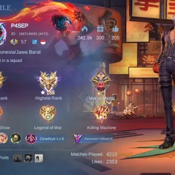 Mobile Legends: Bang Bang Accounts Collector Global|Skin 219|Renowned|KOF Karina+Chou+Gusion,NeoBeast Brody,Collector