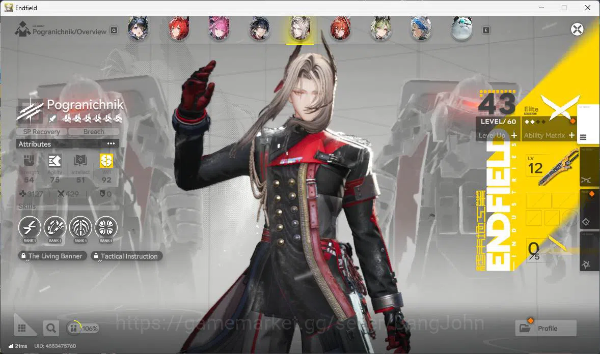 Arknights: Endfield Accounts ASIA | LVL 57, Rossi, gilberta sign, Ardelia P2 si image 17