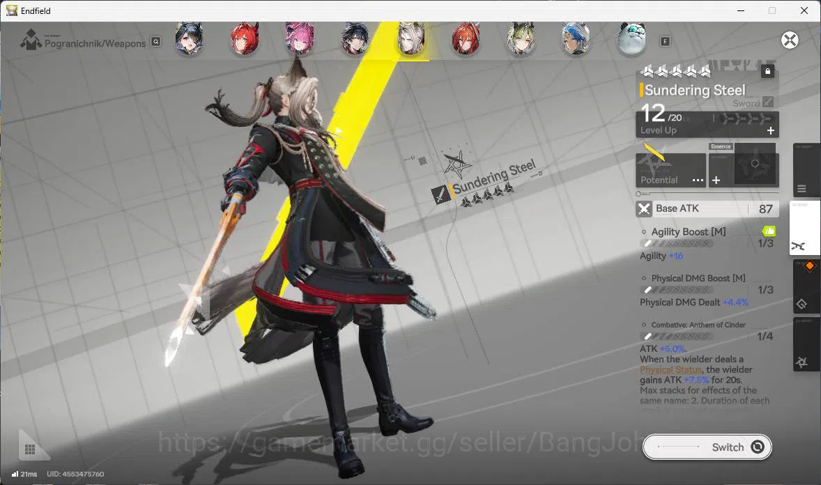 Arknights: Endfield Accounts ASIA | LVL 57, Rossi, gilberta sign, Ardelia P2 si image 18