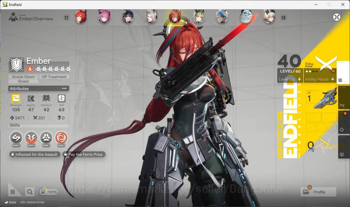 Arknights: Endfield Accounts ASIA | LVL 57, Rossi, gilberta sign, Ardelia P2 si image 20