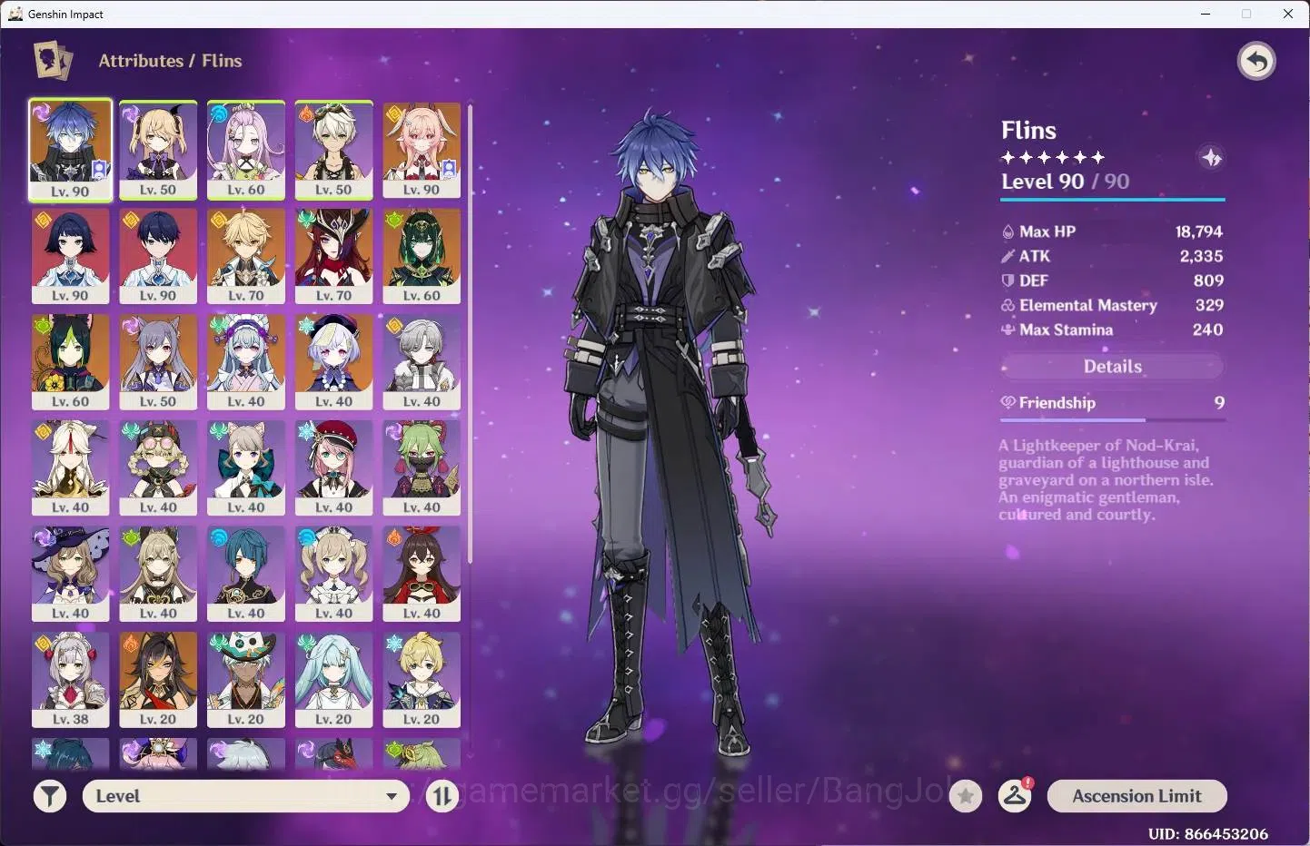 Genshin Impact Accounts ASIA |AR 54|4 Limit+1 Sign|Flins,ChascaC1,Linnea,N image 2