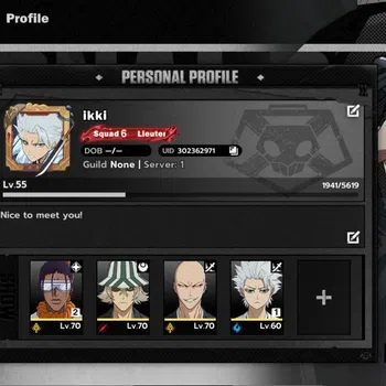 BLEACH: Soul Resonance Accounts Nuverse SEA|4 SSR(Toshiro Sign,Urahara Sign,Ikkaku Sign,Tosen Sign)10 SR(Rukia, Yachiru