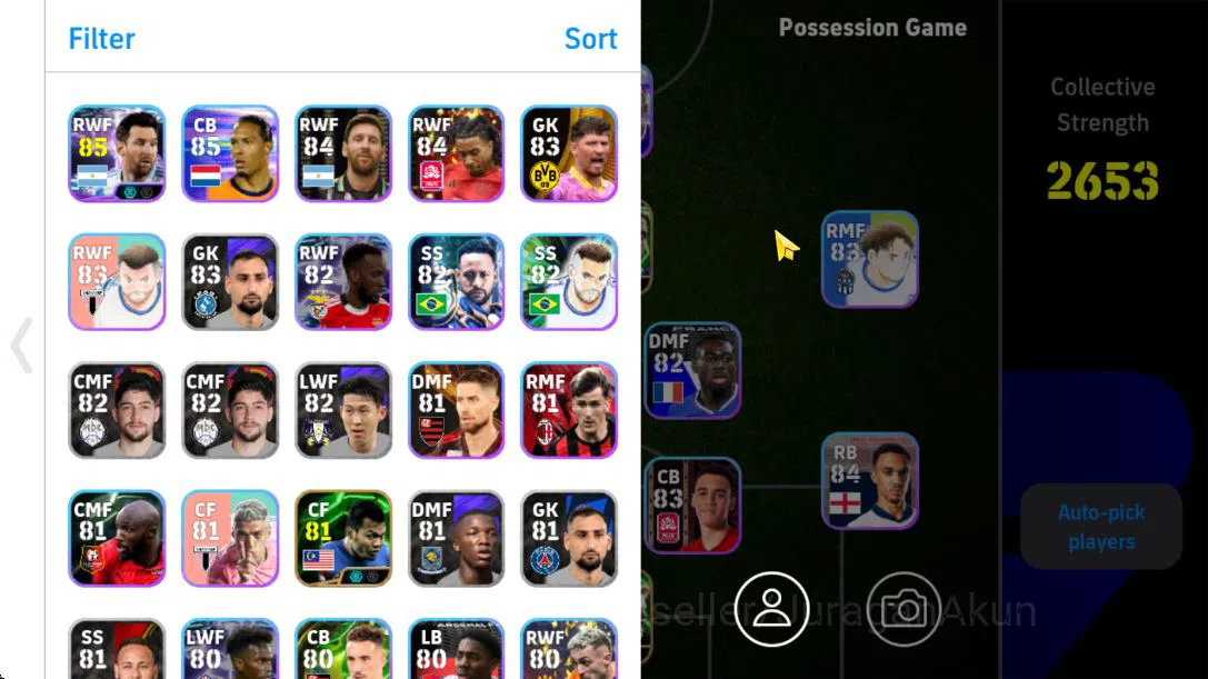 eFootball Accounts Starter Mobile||Big Time Ronaldinho Gaucho,Virgil Van Dijk Long-Reach Tackle,Eden Hazard Momentum 2