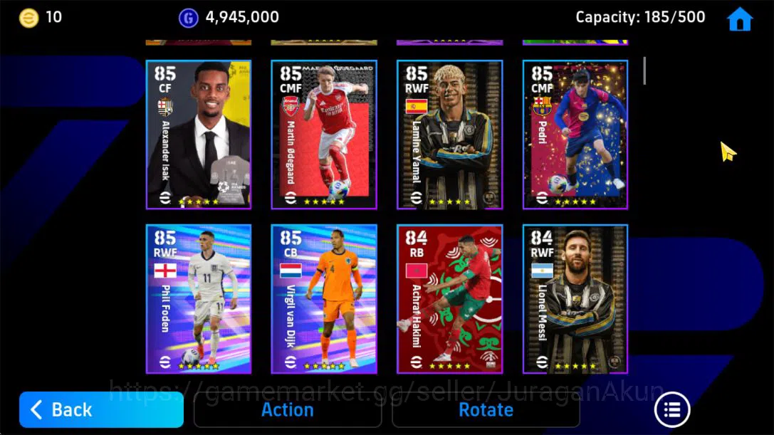 eFootball Accounts Starter Mobile||Big Time Ronaldinho Gaucho,Virgil Van Dijk Long-Reach Tackle,Eden Hazard Momentum 8