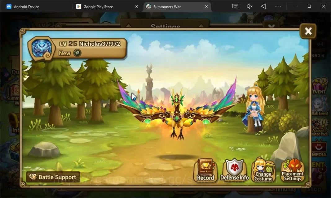 Summoners War: Sky Arena Accounts Starter GLOBAL | NB 5 TESHAR,Starter Gacha 115 12Y+160 11Y Scrool, 3 Legendary All 1