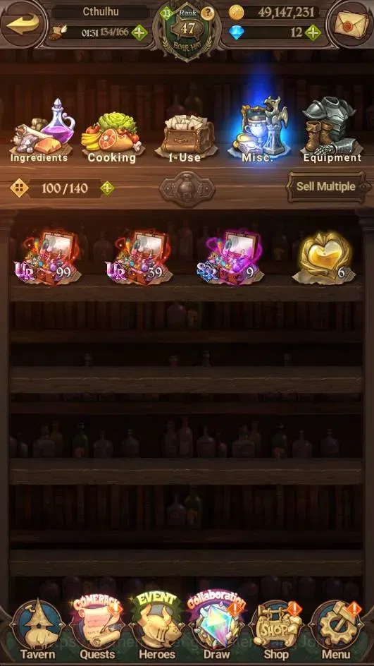 The Seven Deadly Sins: Grand Cross Accounts Endgame ASIA | 2.4M GP |3 LR+7 UR|LR Elizabeth 1/6 |UR Mesis 5/6,Menor 3/6,DKM 14
