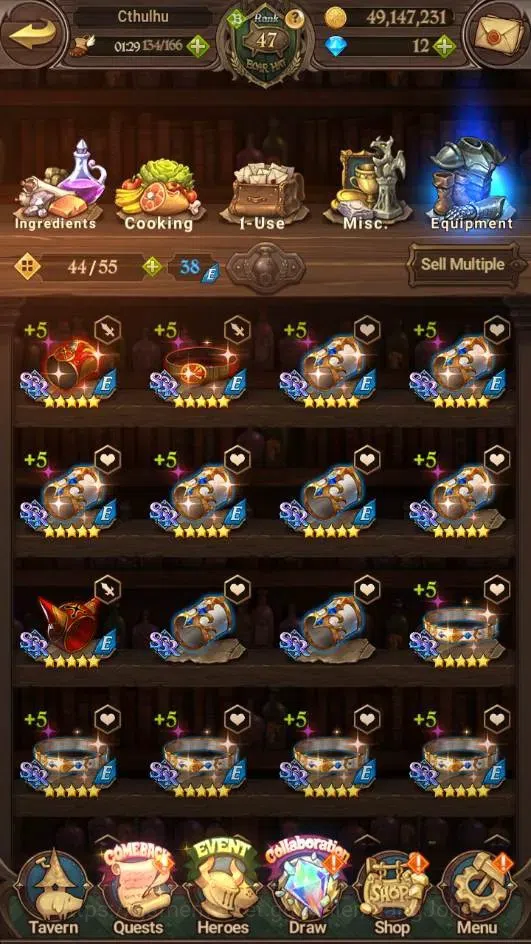 The Seven Deadly Sins: Grand Cross Accounts Endgame ASIA | 2.4M GP |3 LR+7 UR|LR Elizabeth 1/6 |UR Mesis 5/6,Menor 3/6,DKM 15