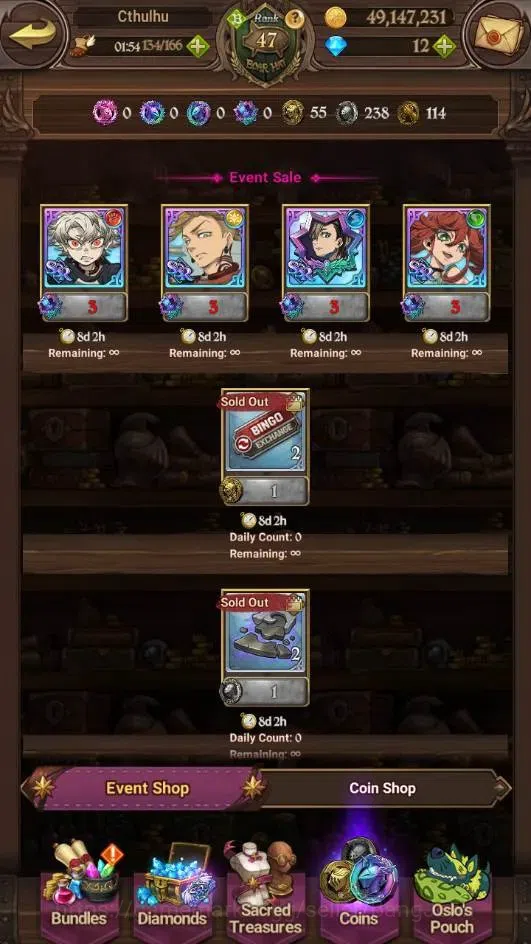 The Seven Deadly Sins: Grand Cross Accounts Endgame ASIA | 2.4M GP |3 LR+7 UR|LR Elizabeth 1/6 |UR Mesis 5/6,Menor 3/6,DKM 8